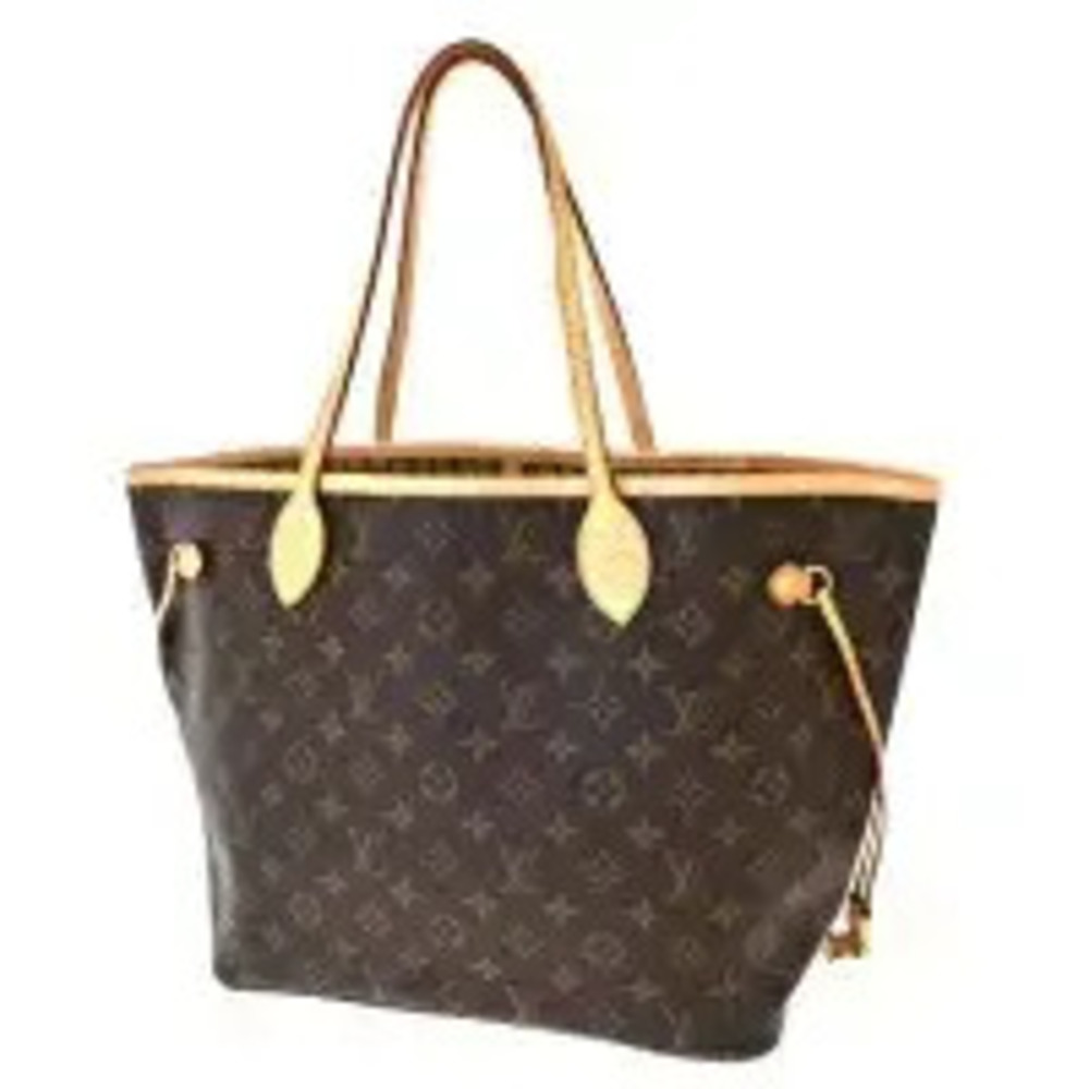 Louis Vuitton Neverfull Tote Monogram Leather Tote Bag Brown
